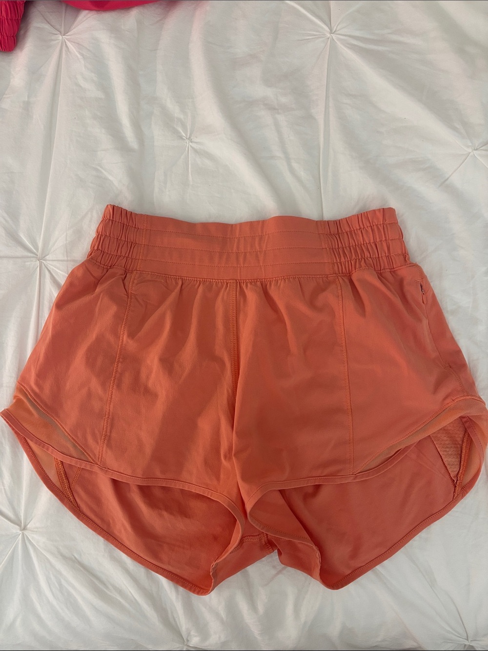 Women’s Lululemon Hottie Hot Shorts 2.5” High Rise Lined (Colour: Coral Orange)